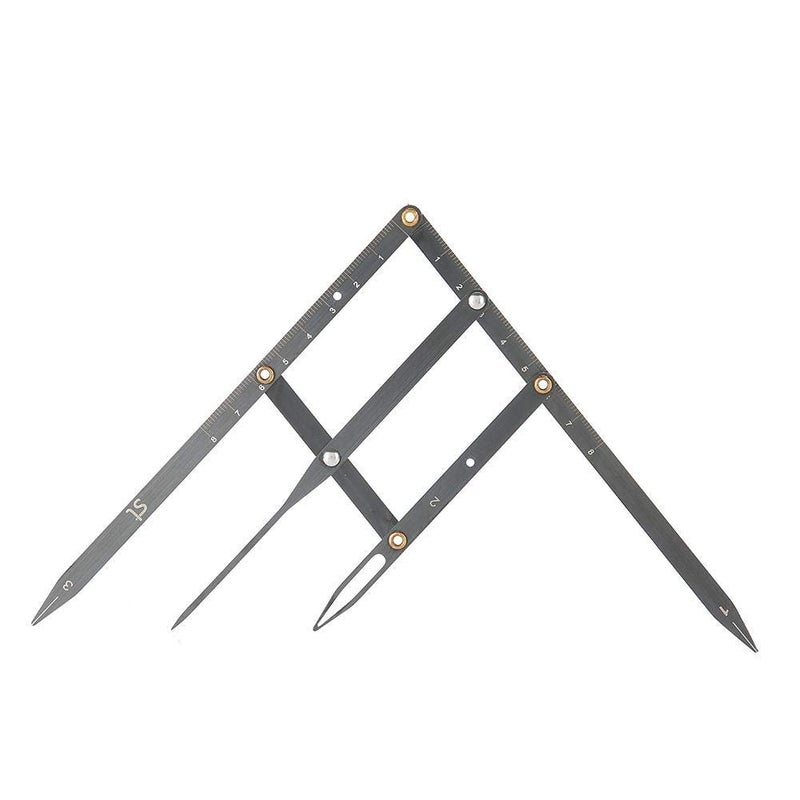 Salmue Eyebrow Ruler with Golden Ratio, Stainless Steel Tattoo Eyebrow Measuring Ruler Eyebrow Caliper, Flexible Semi Permanent Eyebrow Tattoo Designing Shaping Tools - Image 1